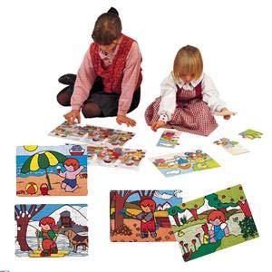 C/4 ESTAÇÕES DO ANO 4 puzzles com 24 peças cada para a criança