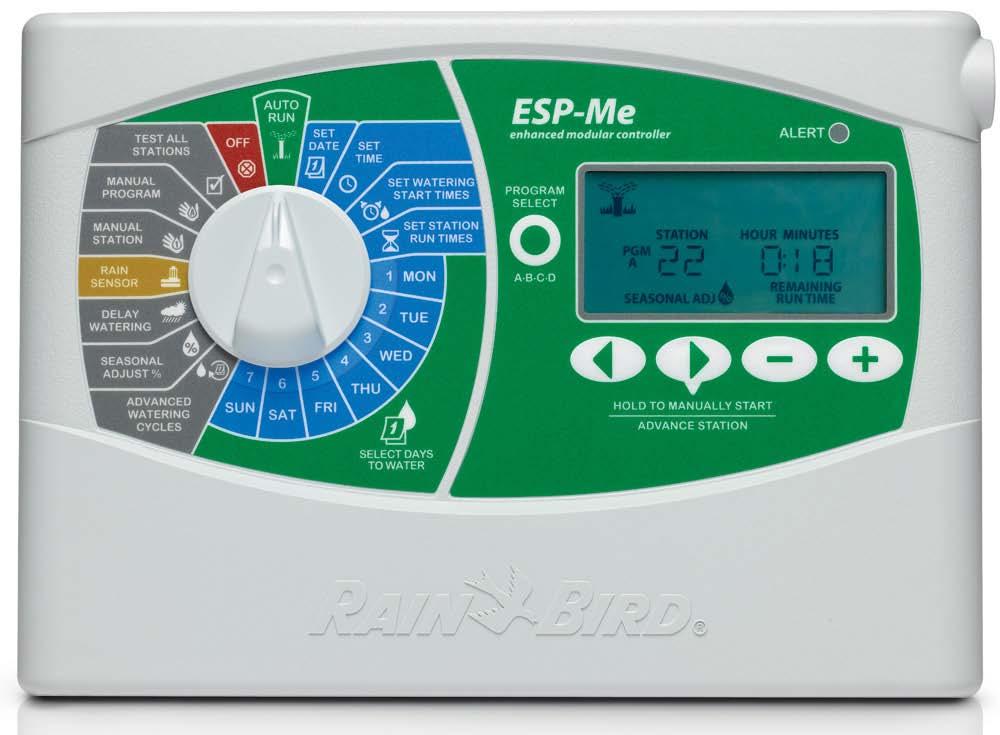 REGA ESPAÇOS VERDES - Programadores Sensores PROGRAMADORES Programador ESP-RZX A programação baseada em zonas permite que cada válvula seja programada de forma independente.