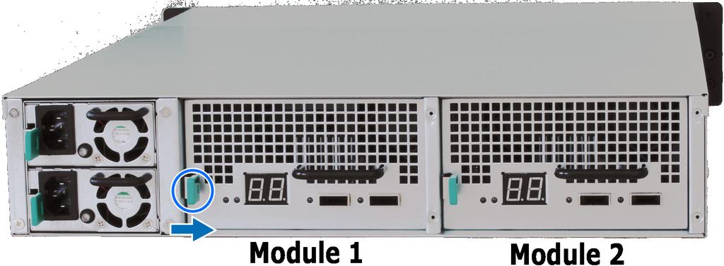 ativo, realize uma mudança manual no DSM antes de desconectar os cabos SAS do módulo SAS.