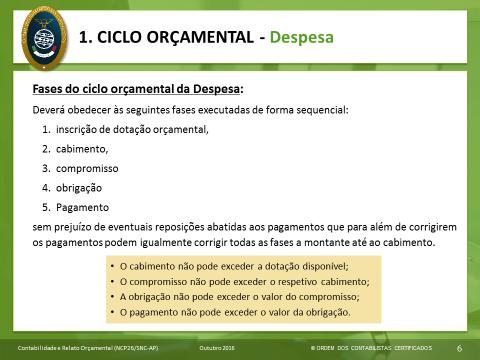 A norma estabelece ainda as seguintes regras de execução da despesa: O cabimento não pode exceder a dotação disponível; O compromisso não pode exceder o respetivo cabimento; A obrigação não pode