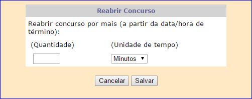 Passo 9: Encerrando o Concurso Conforme descrito no Passo 6, um concurso será encerrado automaticamente quando for atingido a data/hora de término.