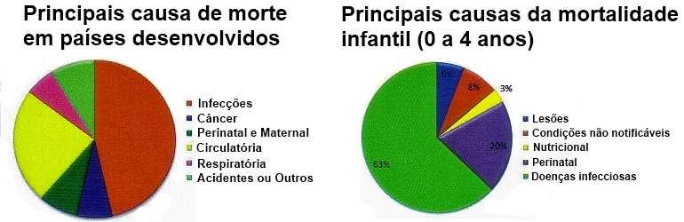 17 Figura 1- Relação das principais causas de morte em países desenvolvidos e da mortalidade infantil de 0 a 4 anos de idade. FONTE: http://www.estadao.com.