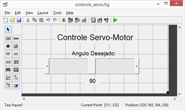 PASSO 2: Inserir os elementos desejados Arrastar os elementos necessários a aplicação que se deseja efetuar Dimensionar e ajustar a propriedade de cada elemento OBS: a propriedade "TAG" de cada