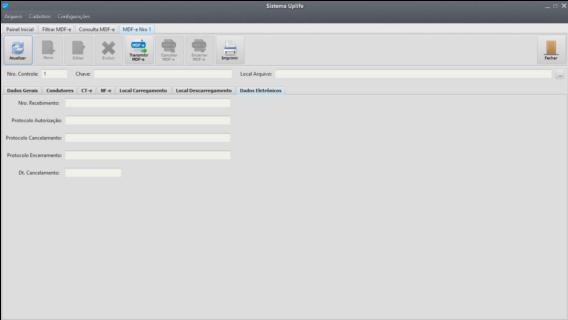 Page 25 of 26 Campos de texto: - Nro. Recebimento: Número de recebimento do MDF-e. - Protocolo Autorização: Número do protocolo de autorização do MDF-e.