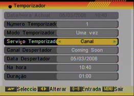 * Este modelo não permite a comutação a RGB OSD 64 OSD 65 OSD 66 5.3. CONFIGURAR HORA & TEMPORIZADOR Neste menu poderá ver no ecrã uma imagem como o OSD 64.