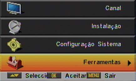 FERRAMENTAS 6. FERRAMENTAS OSD 75 Carregue na tecla [Menu] do comando à distância para entrar no menu principal (OSD 75). 1.