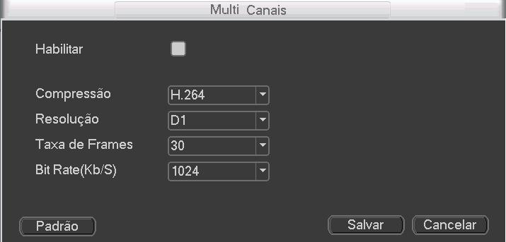 Resolução: há quatro opções: 1.024 768, 1.280 720, 1.280 1.024, 1.920 1.080. O padrão VGA é 1.024 768.»Multi» Canais: utilizado no Software Inteligente de Monitoramento web, permite visualizar todos os canais em um único canal.