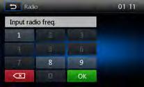 Modo de Rádio Estação Predefinida A unidade tem 5 bandas, por exemplo FM1, FM2, FM3, AM1, AM2, e cada banda permite memorizar 6 estações; pelo que a unidade permite memorizar um total de 30 estações.