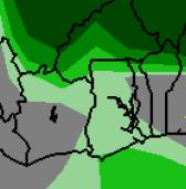 Clima Oeste da África Costa Do Marfim Gana VHI Costa Do Marfim Gana CHUVAS (% da média)