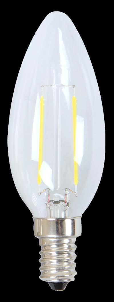 Lâmpada Led Vela Filamento Potência: 4W Cor: 3.000K Luminosidade: Eficiência: Vida útil: 400lm 100lm/W 30.
