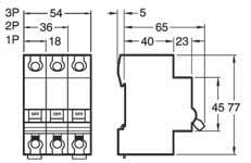 Tensão de impulso suportável Uimp: 4kV. Curva de disparo magnético B : atua entre 3 a 5 x In (corr ente nominal), para circuitos resistivos (chuveiros, lâmpadas incandescentes, etc).