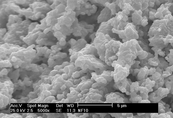 Figura 04. Micrografia MEV da superfície de fratura da amostra cerâmica de NF10(g).