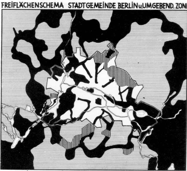 pulmão verde e as faixas verdes (green belts) sistemas contínuos Plano de Berlim - Martin
