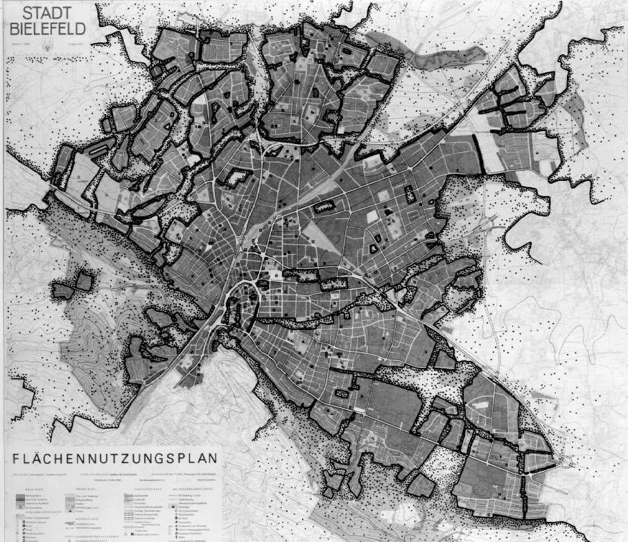 Plano Verde da cidade de Bielefeld Alemanha pós- 2ª Guerra
