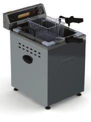 x A 320 mm FRITADEIRA ELÉTRICA ÁGUA E ÓLEO Turbo 4 Cubas Turbo 1 Cuba 25 Litros Turbo 1 Cuba 25 Litros 220 V - Código 2662 Potência: 3500 W Corrente: