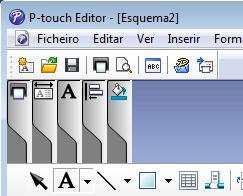 Como utilizar o P-touch Editor Utilize [Define a cor do texto selecionado] para editar a cor do texto.