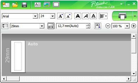 Como utilizar o P-touch Editor Lite (apenas no Windows ) 3 3 Vista da etiqueta Visualização Função Esta vista da etiqueta aparece quando inicia o software.