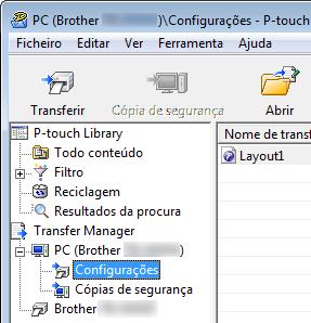 Transferir modelos com o P-touch Transfer Express (apenas no Windows ) Guardar o modelo como um