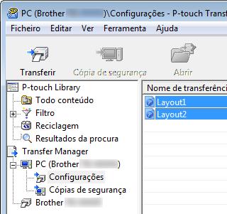 pdz) 10 Para criar um ficheiro num formato que possa ser utilizado pelo P-touch Transfer Express,