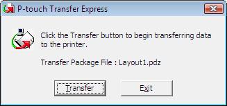 Transferir modelos com o P-touch Transfer Express (apenas no Windows ) Transferir o ficheiro de Pacote de transferência (.