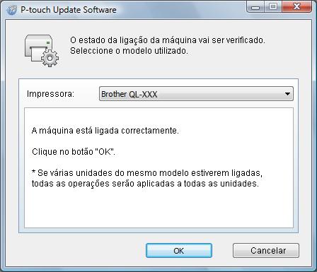 Como atualizar o software da P-touch c Clique no ícone de [Atualização da máquina].