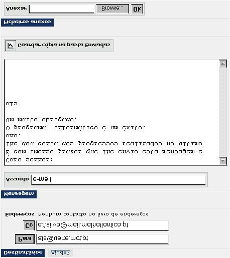 ESCREVER E ENVIAR UMA MENSAGEM... 10 http://www.uarte.mct. Para Zona onde se escreve o endereço da pessoa a quem queremos enviar a mensagem.