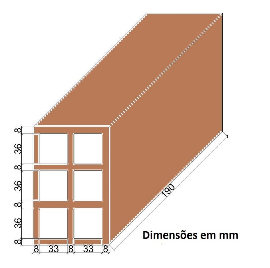 71 APÊNDICE A MEMORIAL DE CÁLCULO DAS PROPRIEDADES TÉRMICAS DE CADA MÓDULO DE PAREDE RESISTÊNCIAS PARA MÓDULOS DA ESTRUTURA DA PAREDE Tijolo de 6 furos (9x14x19) cm assentado na menor dimensão (1/2