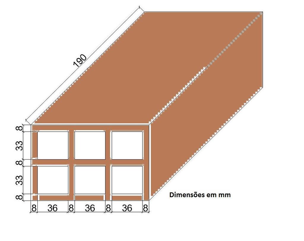 75 Para voltarmos a calcular a resistência por metro quadrado de parede é necessário multiplicar pela área total perpendicular ao fluxo da argamassa de assentamento mais do tijolo, então: R t + aa =
