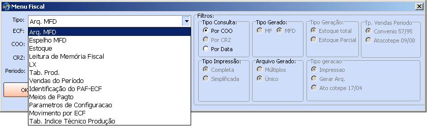 Página 11 MENU FISCAL Agora vamos verificar o menu fiscal do PDV PAF, para acessar aperte F11, ou clique no botão Menu Fiscal F11!