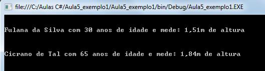 Exemplo 1 Uso de struct - Resultado Neste exemplo, apenas foram declaradas duas variáveis,