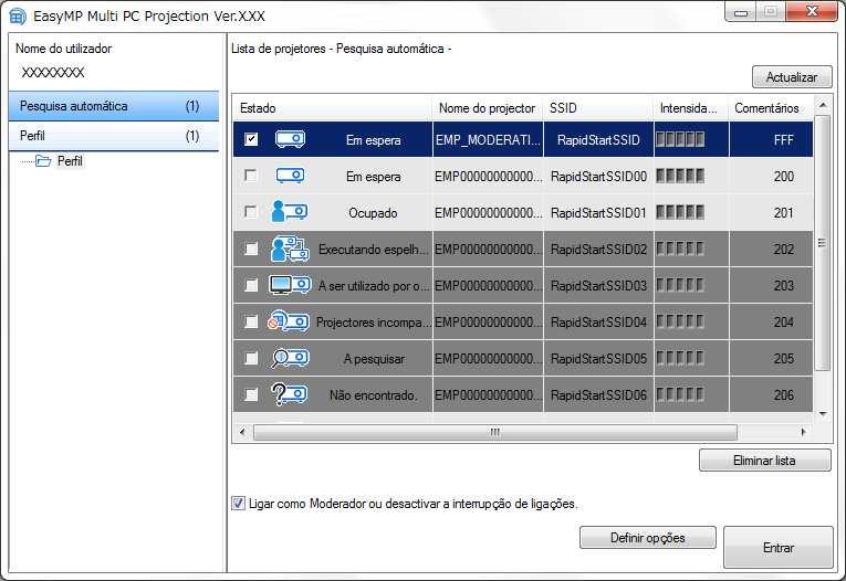 Métodos de ligção 20 b Inicie o Epson iprojection.