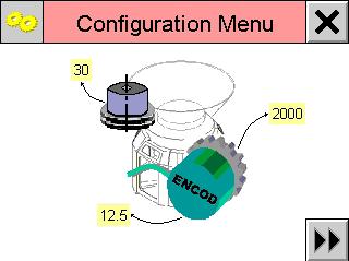 Número das rotações do codificador da árvore oca numa rotação da máquina ou a relação de câmbio entre cilindro