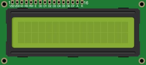 Display de LCD - PIC O LCD alfanumérico é dividido em linhas e