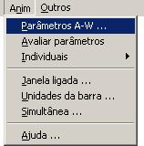 Editar B) Mude o argumento para At (ao invés de 3t) C) Para modificar o parâmetro A, clique no menu Anim, opção Parâmetros