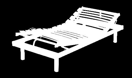 Estrado: 1 estrado lâminas madeira juntas em grupos de dois, com 12 tensores na zona lombar. Motor elétrico.