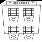 Ø6,5cm Material: Alumínio SD7510 Plafon Dagda Cristal Translúcido e