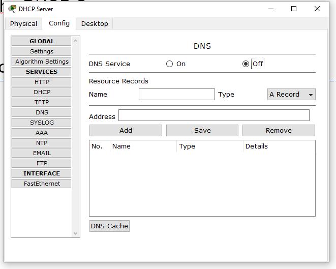 Configuring the DHCP Server DNS: Set the