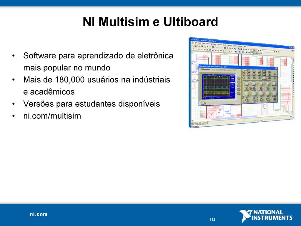 O software Multisim integra a simulação SPICE e a captura de esquemáticos em um intuitivo laboratório de eletrônica em seu PC.