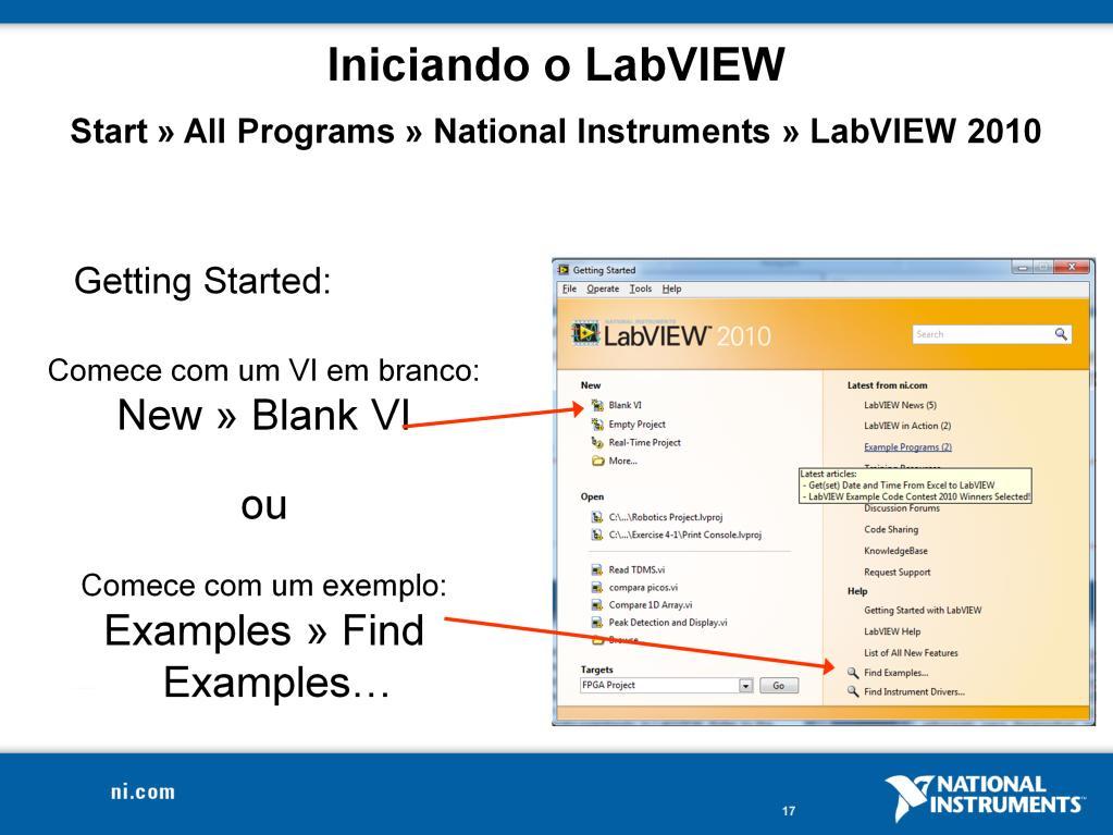 LabVIEW LabVIEW é uma linguagem de programação gráfica que utiliza ícones ao invés de linhas de textos para criar aplicações.