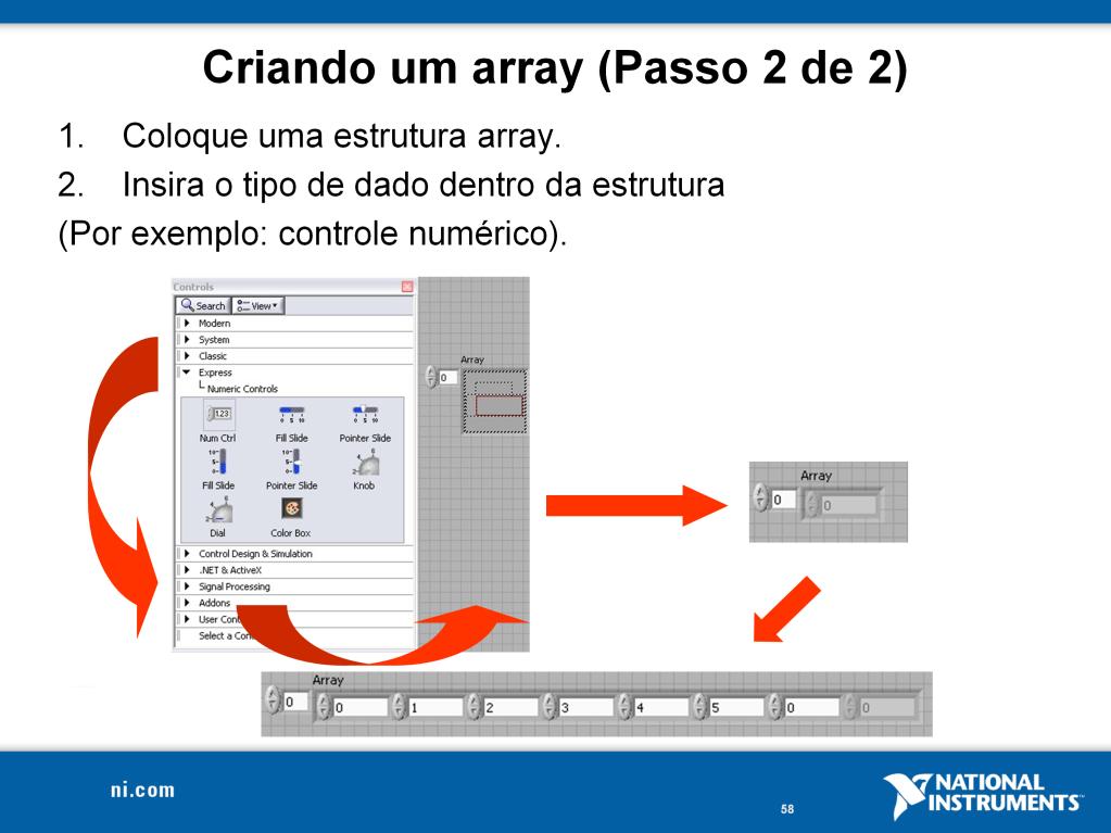 Para acrescentar dimensões a um array, clique com o botão direito no index display e selecione Add Dimension do menu de atalho.