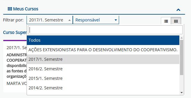 disciplinas de cursos presenciais de graduação/pós-graduação do semestre corrente.