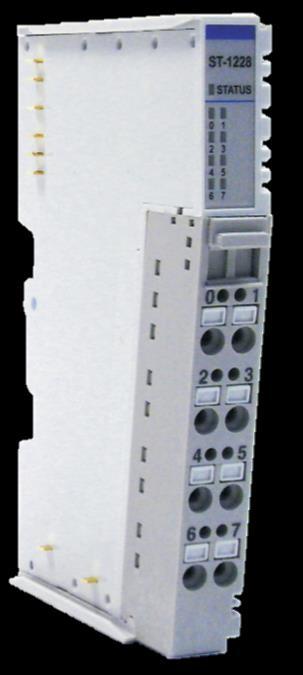 MÓDULOS DE ENTRADA/SAÍDA DIGITAL MODELO TIPO DESCRIÇÃO ST-1218 ENTRADA 8 x Entradas Digitais PNP ST-121F ENTRADA 16 x Entradas Digitais PNP ST-1228 ENTRADA 8 x Entradas Digitais NPN ST-122F ENTRADA