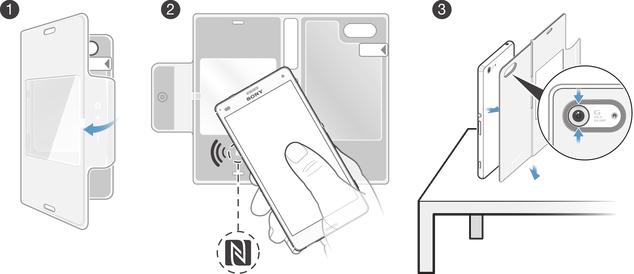 1 Verifique se a janela da tampa de alimentação está conectada corretamente ao celular e se a tampa está fechada. 2 Conecte uma extremidade do cabo USB à porta Micro USB do celular.