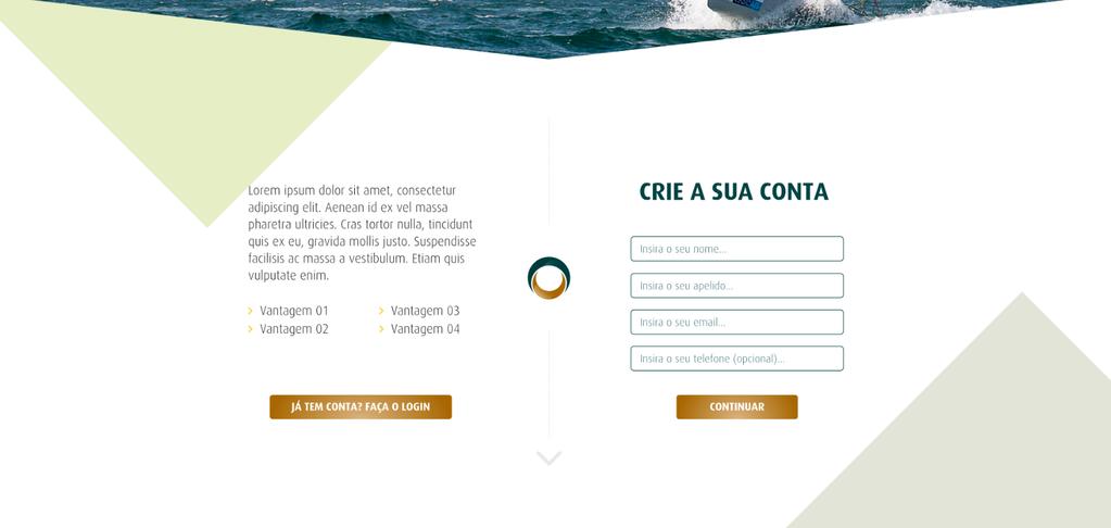 background em forma de triangulo verde deve ter uma animação descendente O preenchimento deste formulário origina um email para o cliente. AINDA NÃO É NOSSO CLIENTE?