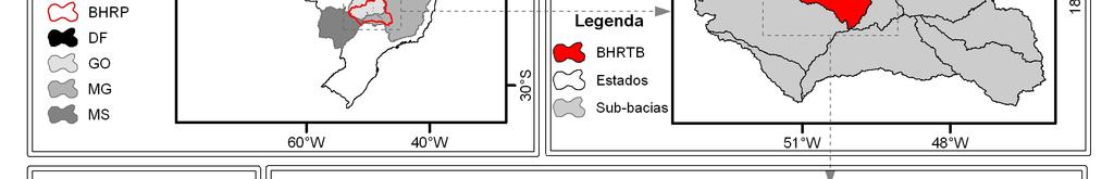 de Recursos Hídricos - CNRH), utilizou as subdivisões relacionadas ao nível 4 de ottocodificação para a divisão desta bacia em 8 sub-bacias: Rio Turvo e Rio dos