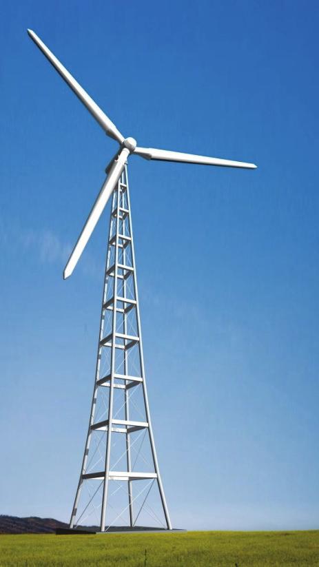 Torres pré fabricadas de betão para suporte de turbinas