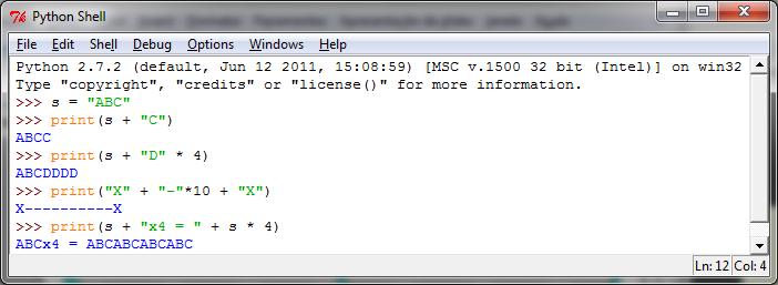 Variáveis String O operador + pode ser utilizado para concatenar strings: Exemplo: a + b é o mesmo que ab.