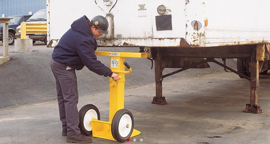 Suporte Trailer TS-2000 Evitar lesões, tempo de inatividade e perda de produto Um método barato para atender as normas da OSHA Ajuda a evitar acidentes devido ao colapso do trem de pouso do reboque