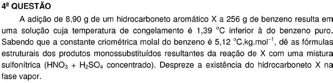 b) Pelo processo (1): 8 63g HN m(hn ) 3 31= 0kgCu 3 63,5g Cu Pelo processo (): 4 63g HN m(hn ) 3 3= 0kgCu 63,5g Cu A economia de HN 3 é dada por: m (HN 3) = m (HN 3) m (HN 3) 1 8 63 0 m(hn 3)