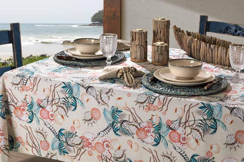 COLORATTA MARINE LANÇAMENTO 195549 TOALHA DE MESA retangular 6 lugares 1,60 m x 2,20 m 195556 TOALHA DE MESA retangular 8 lugares 1,60 m x 2,70 m 197079 TOALHA DE MESA QUADRADA 8 lugares 2,20 m X